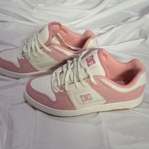 DC Women's Sneakers in Soft Pink and White